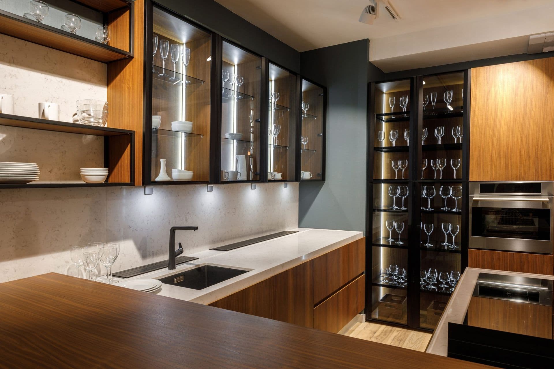 wine glass modern kitchen wood