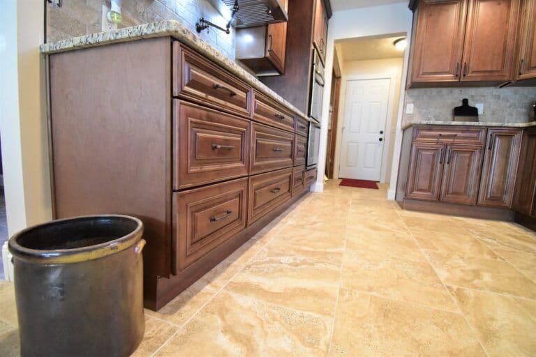 wood cabinets