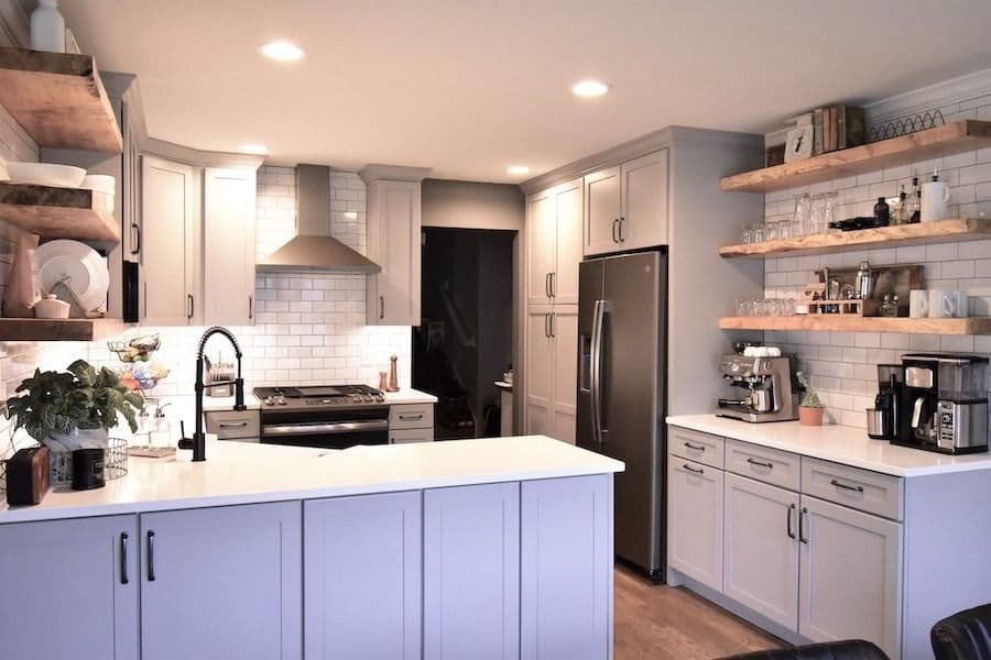 white cabinets