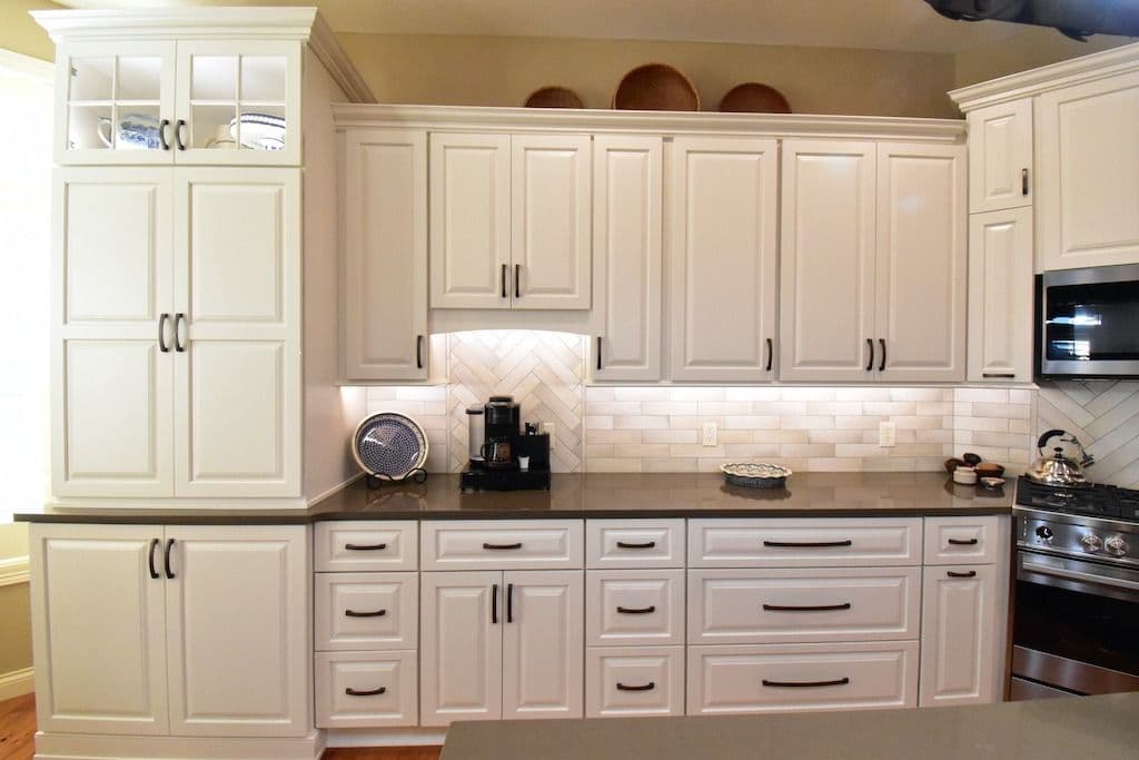 white cabinets